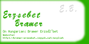 erzsebet bramer business card